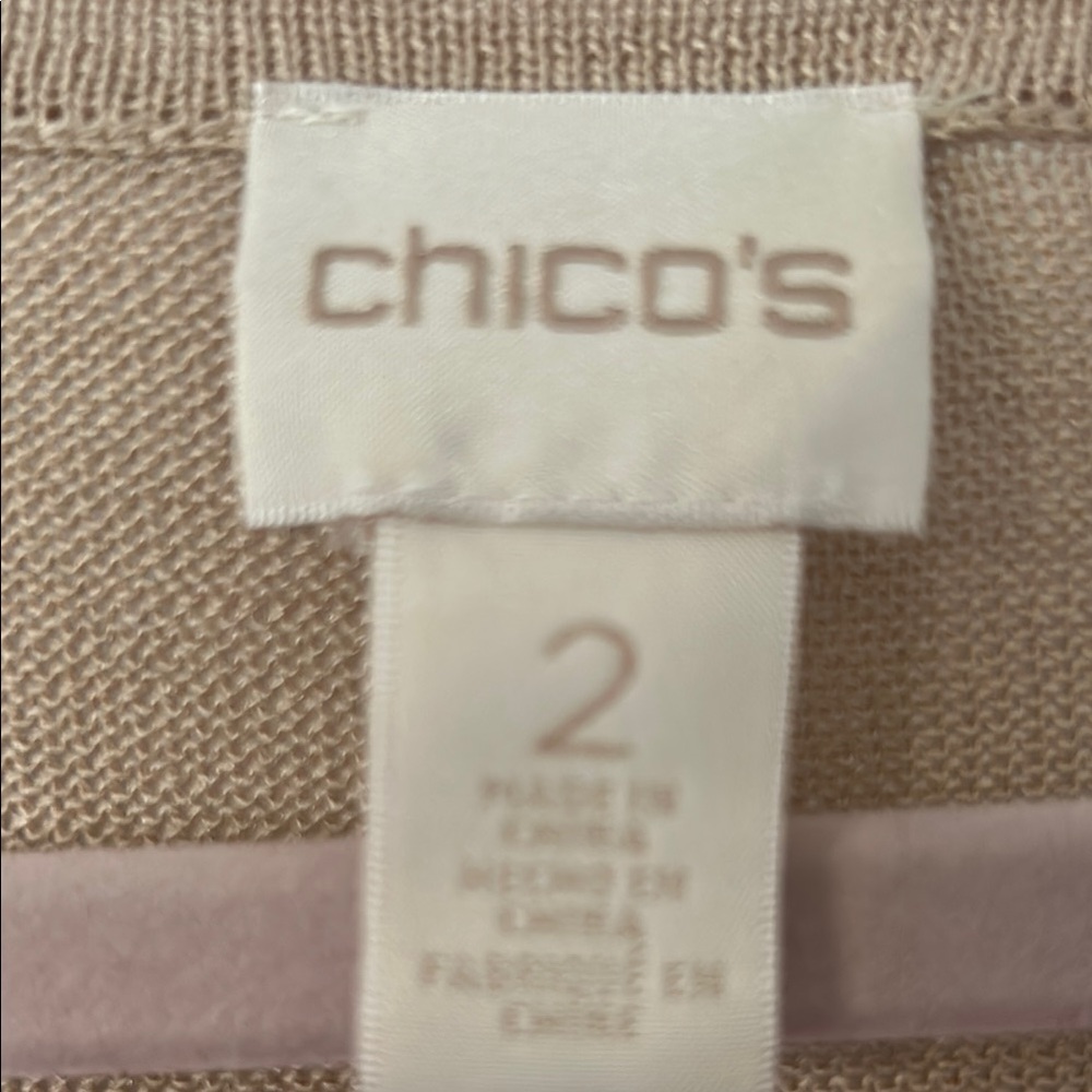 Chico's Tan Sleeveless Tank Top - Picture 2 of 8